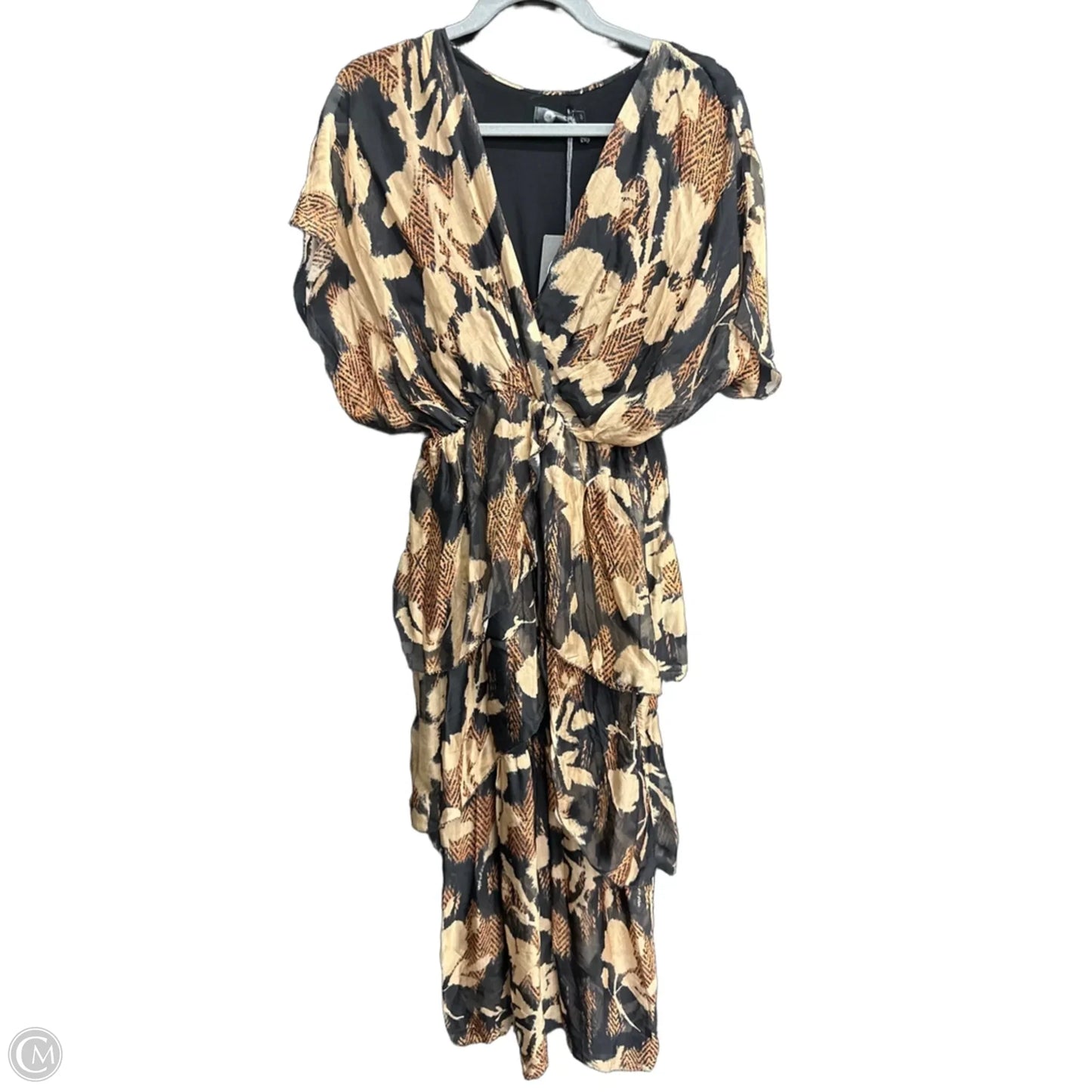 Dress Casual Midi By M Made In Italy In Black & Brown, Size: M
