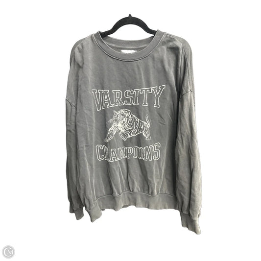 Sweatshirt Collar By Z Supply In Grey, Size: L