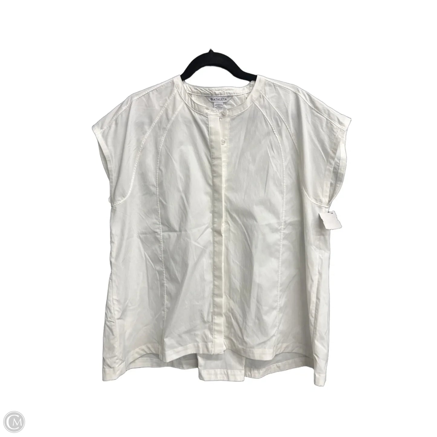 Blouse Sleeveless By Athleta In White, Size: L