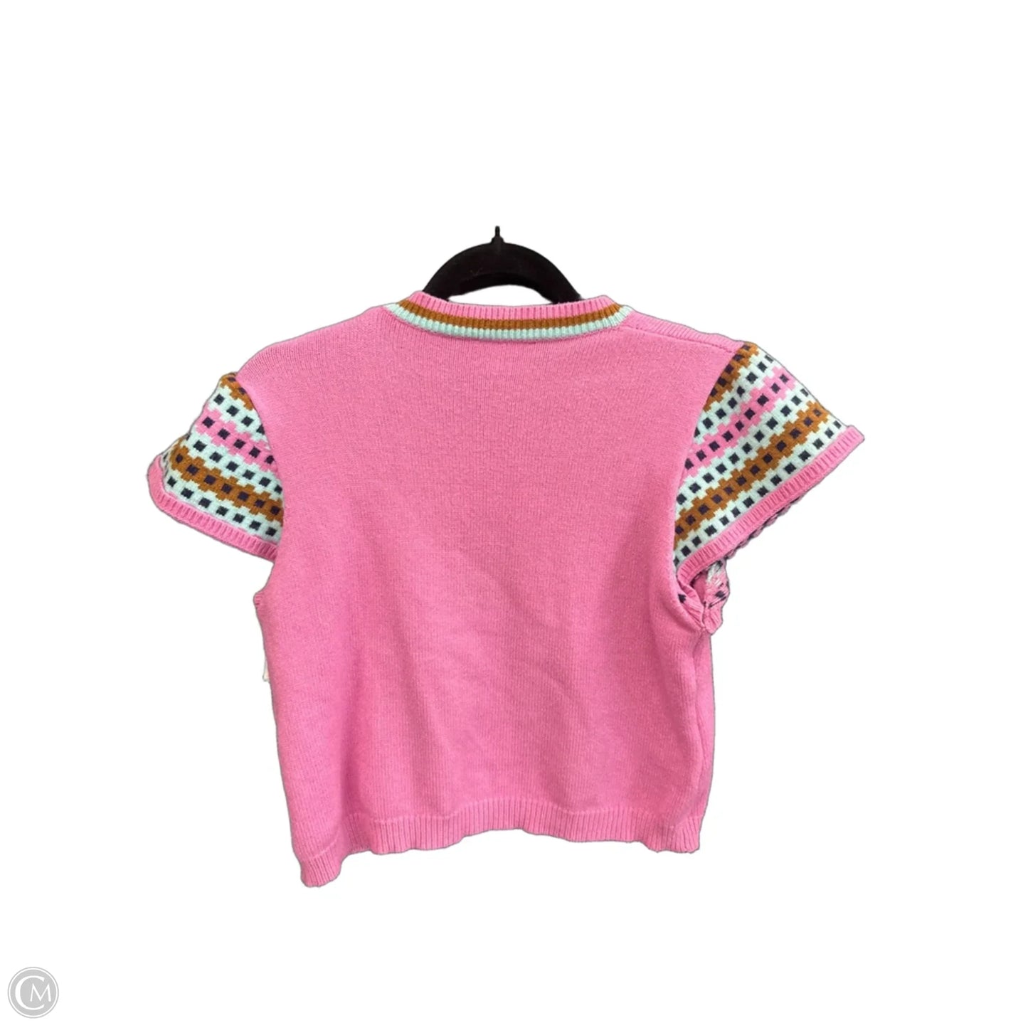 Top Short Sleeve By Thml In Blue & Pink, Size: S