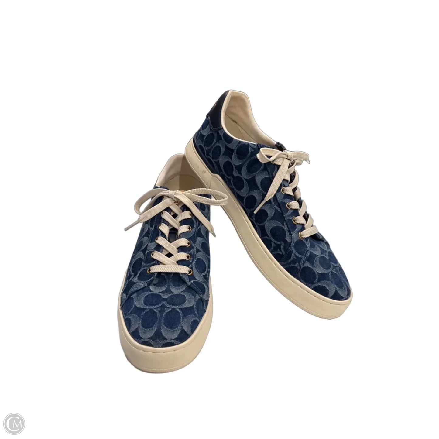 Shoes Designer By Coach In Blue Denim, Size: 11.5