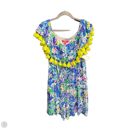 Romper Designer By Lilly Pulitzer In Floral Print, Size: L