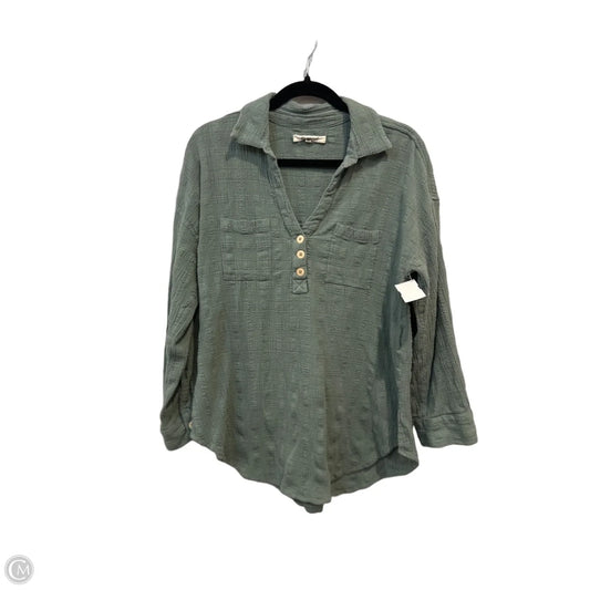 Top Long Sleeve By Rip Curl In Green, Size: Xs