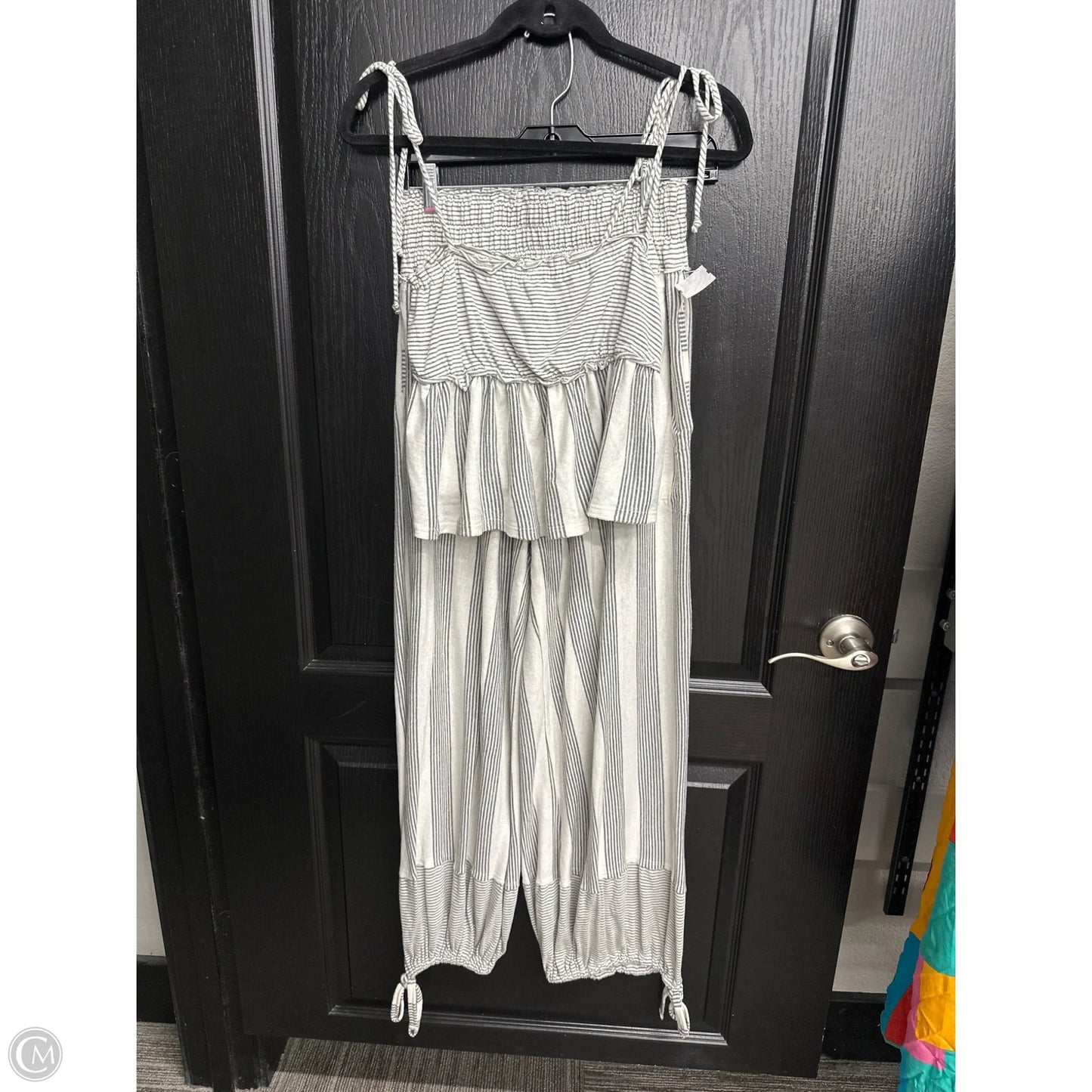 Pants Set 2pc By Free People In Striped Pattern, Size: 8