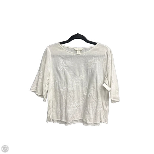 Top Short Sleeve By H&m In White, Size: S