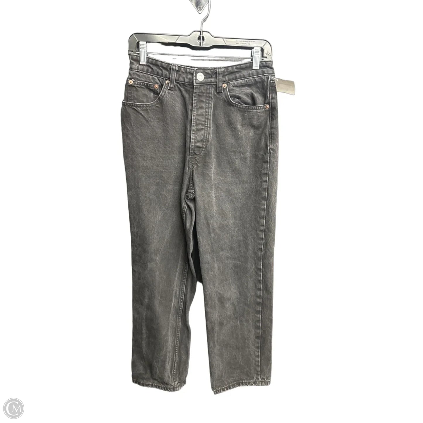 Jeans Straight By Zara In Black Denim, Size: 6
