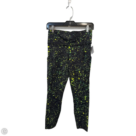 Athletic Leggings By Lululemon In Black & Green, Size: M