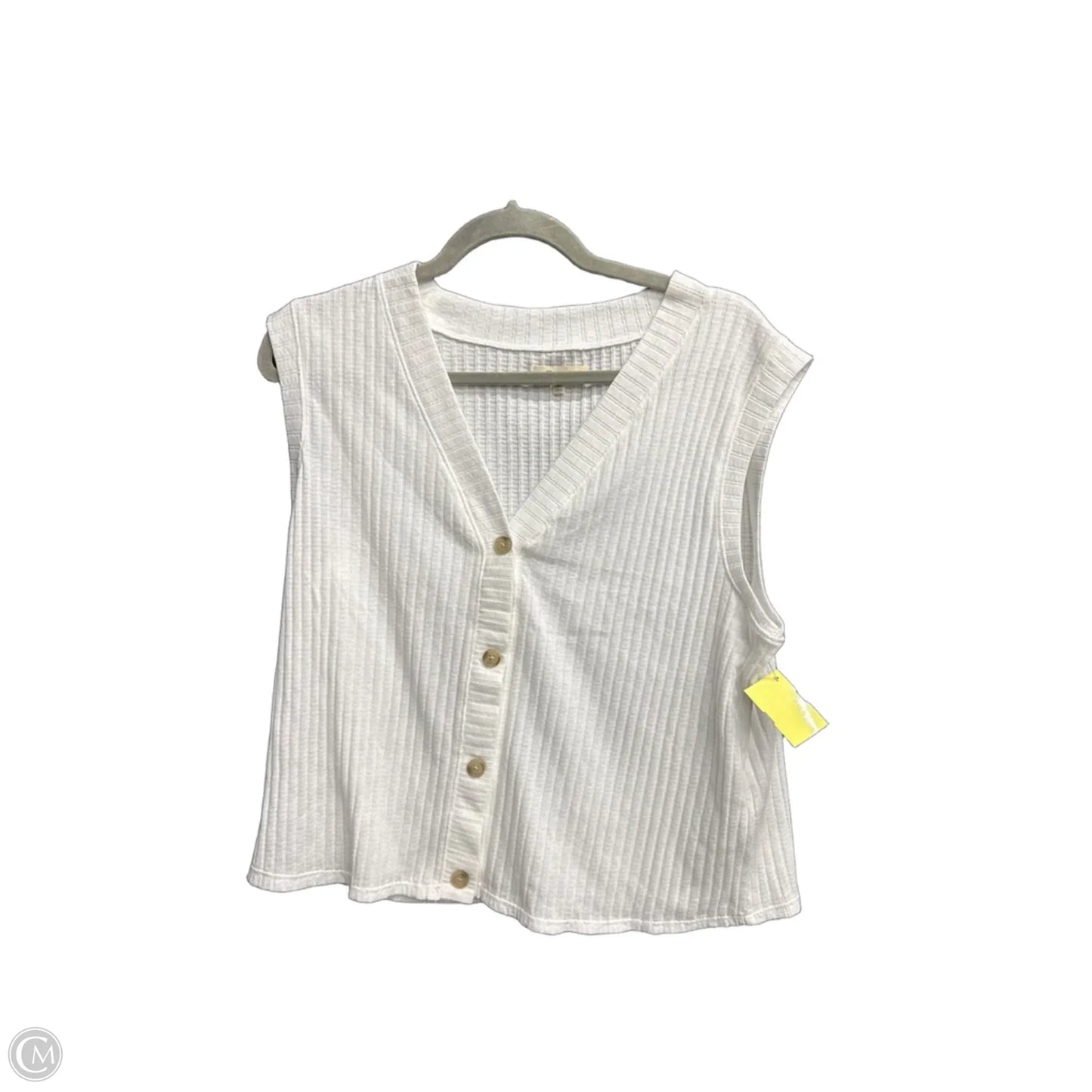 Top Sleeveless By Madewell In White, Size: Xl