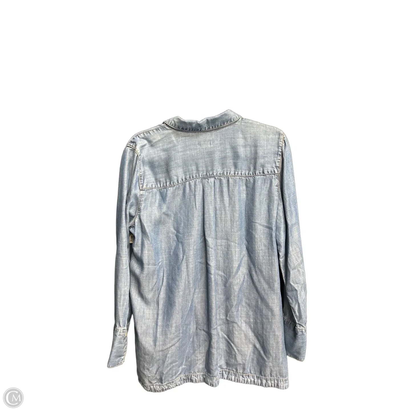 Top Long Sleeve By Chicos In Blue Denim, Size: L