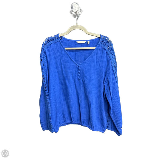 Top Long Sleeve By Soft Surroundings In Blue, Size: L