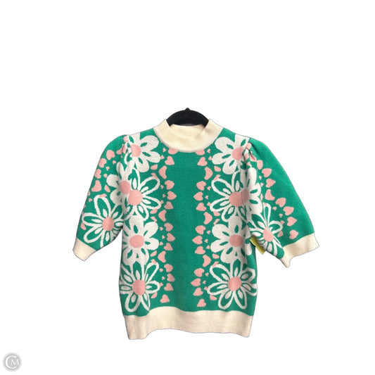 Sweater Short Sleeve By Thml In Floral Print, Size: Xs