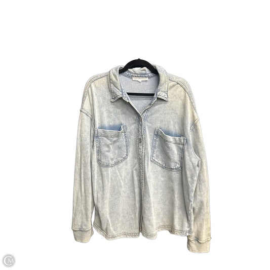 Top Long Sleeve By Jane And Delancey In Blue Denim, Size: Xl