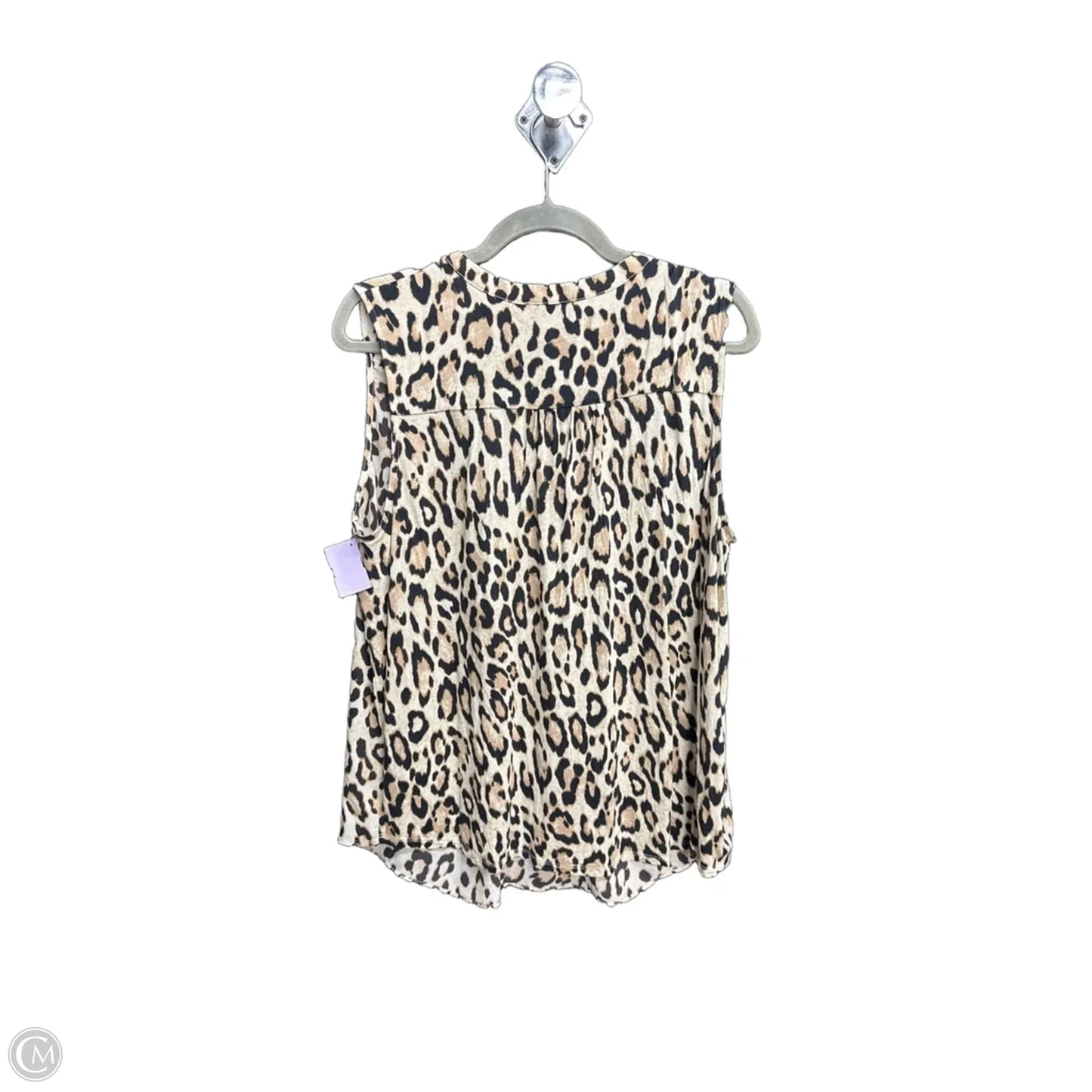 Top Sleeveless By Loft In Animal Print, Size: Xl