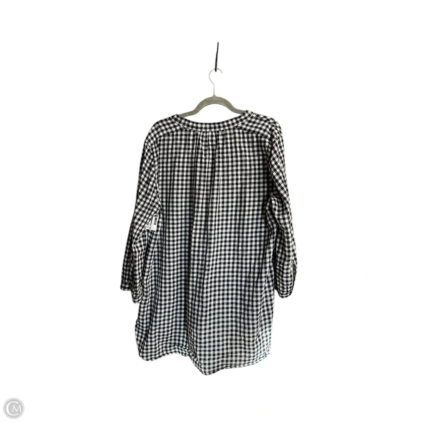 Top Long Sleeve By J. Crew In Checkered Pattern, Size: L