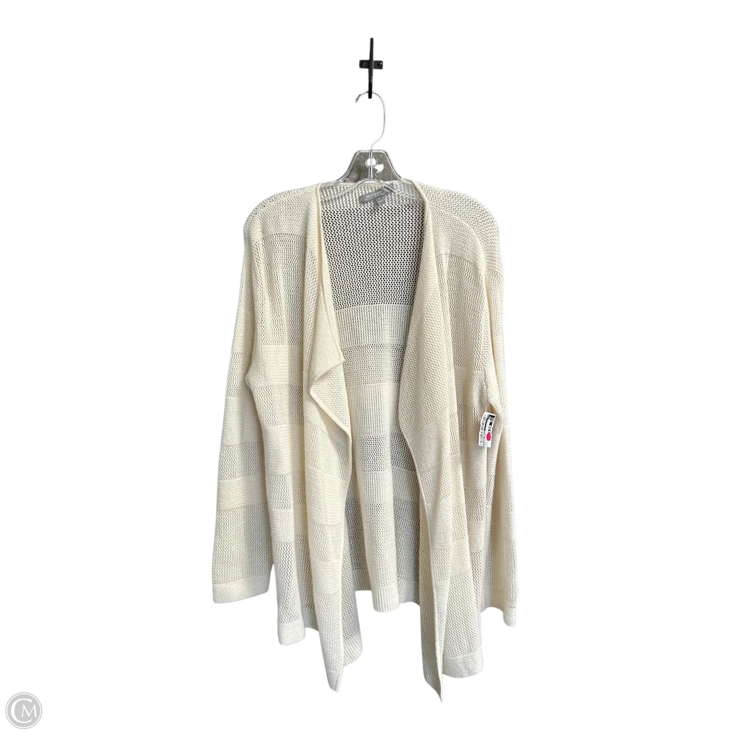 Sweater Cardigan Designer By Neiman Marcus In Cream, Size: L