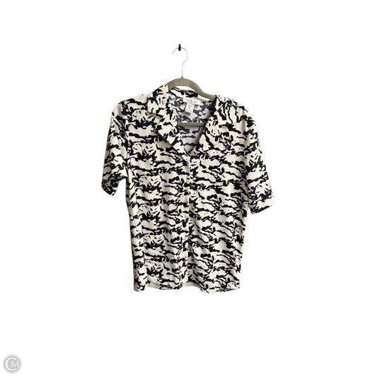 Top Short Sleeve By Rachel Zoe In Black & Cream, Size: Xs
