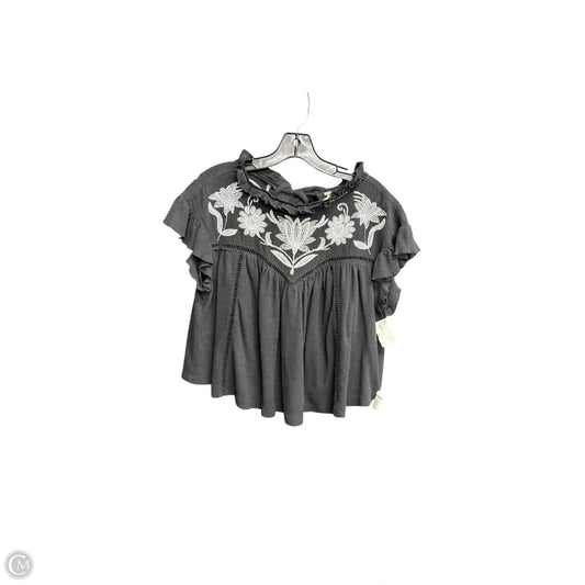 Top Short Sleeve By Free People In Black & White, Size: S