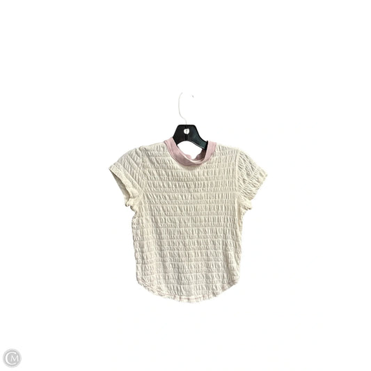 Top Short Sleeve By Free People In Cream, Size: Xs