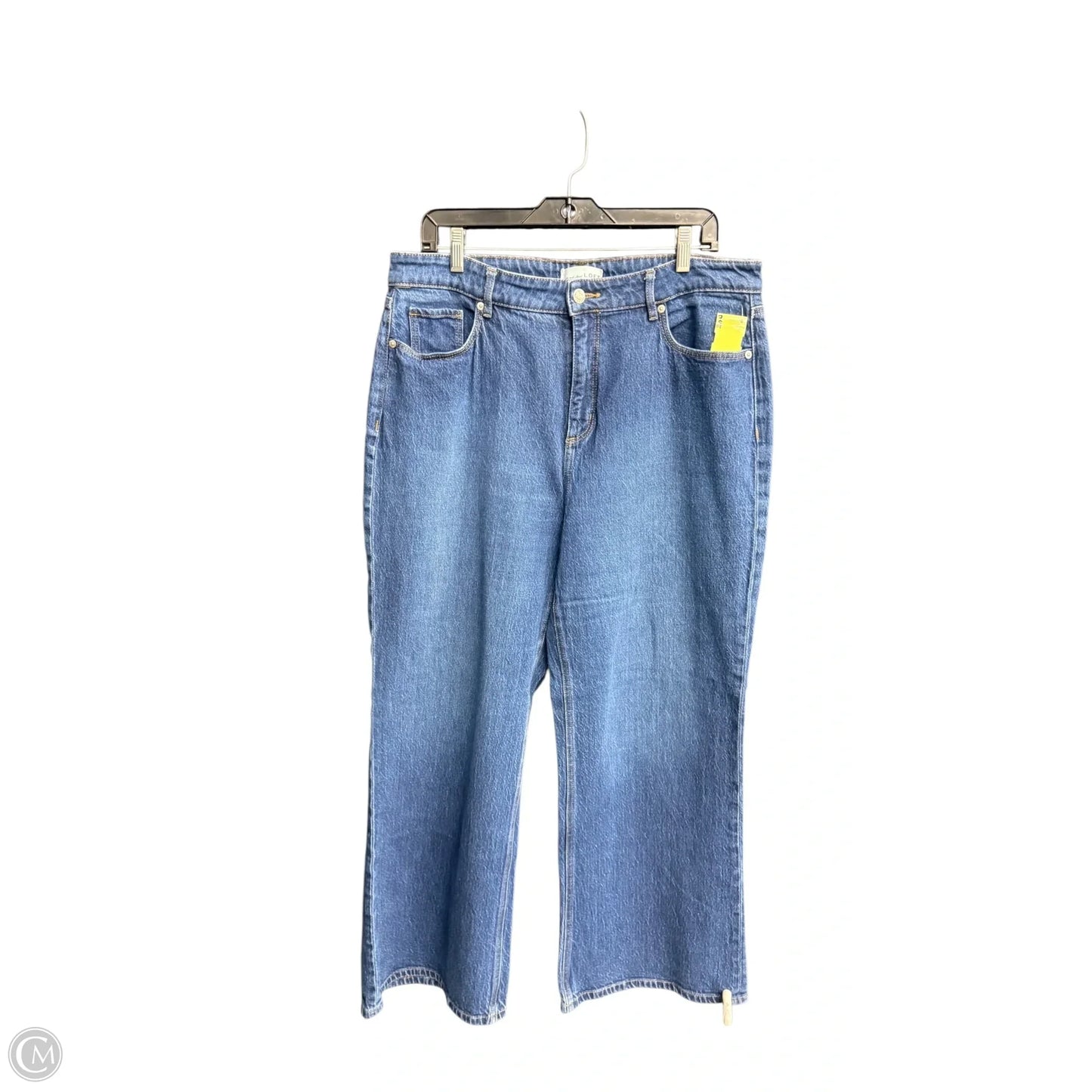 Jeans Straight By Loft In Blue Denim, Size: 14