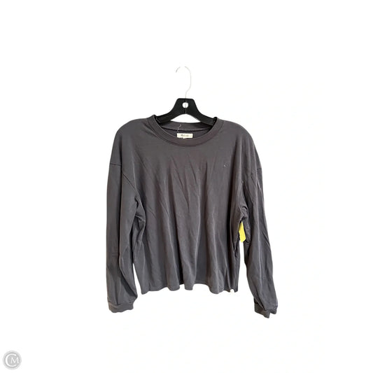 Top Long Sleeve By Madewell In Grey, Size: M