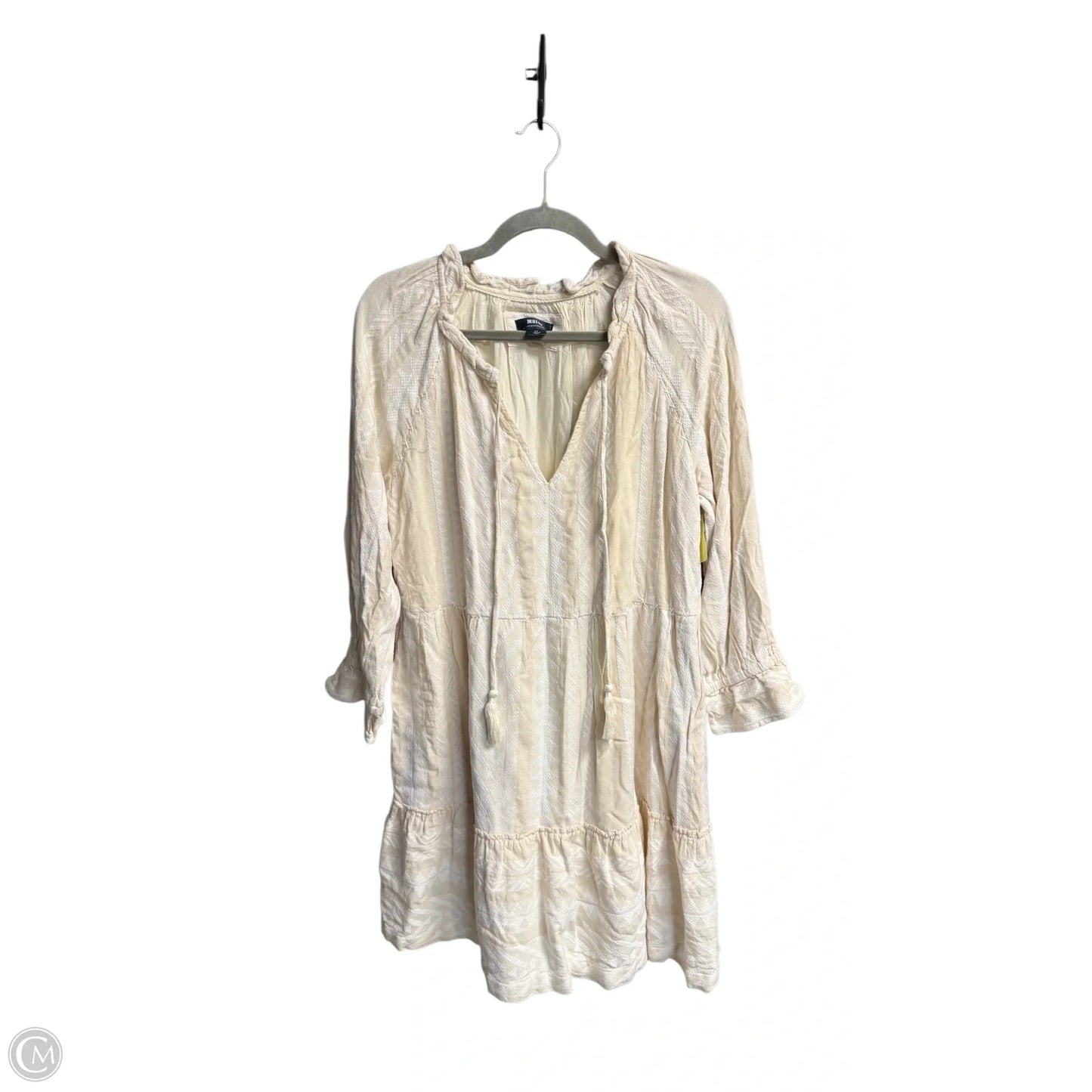 Dress Casual Short By Maeve In Cream & White, Size: Mp