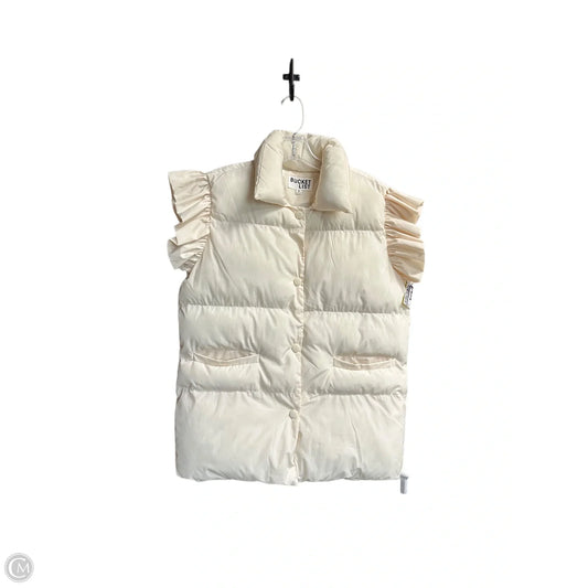 Vest Puffer & Quilted By Bucketlist In Cream, Size: S