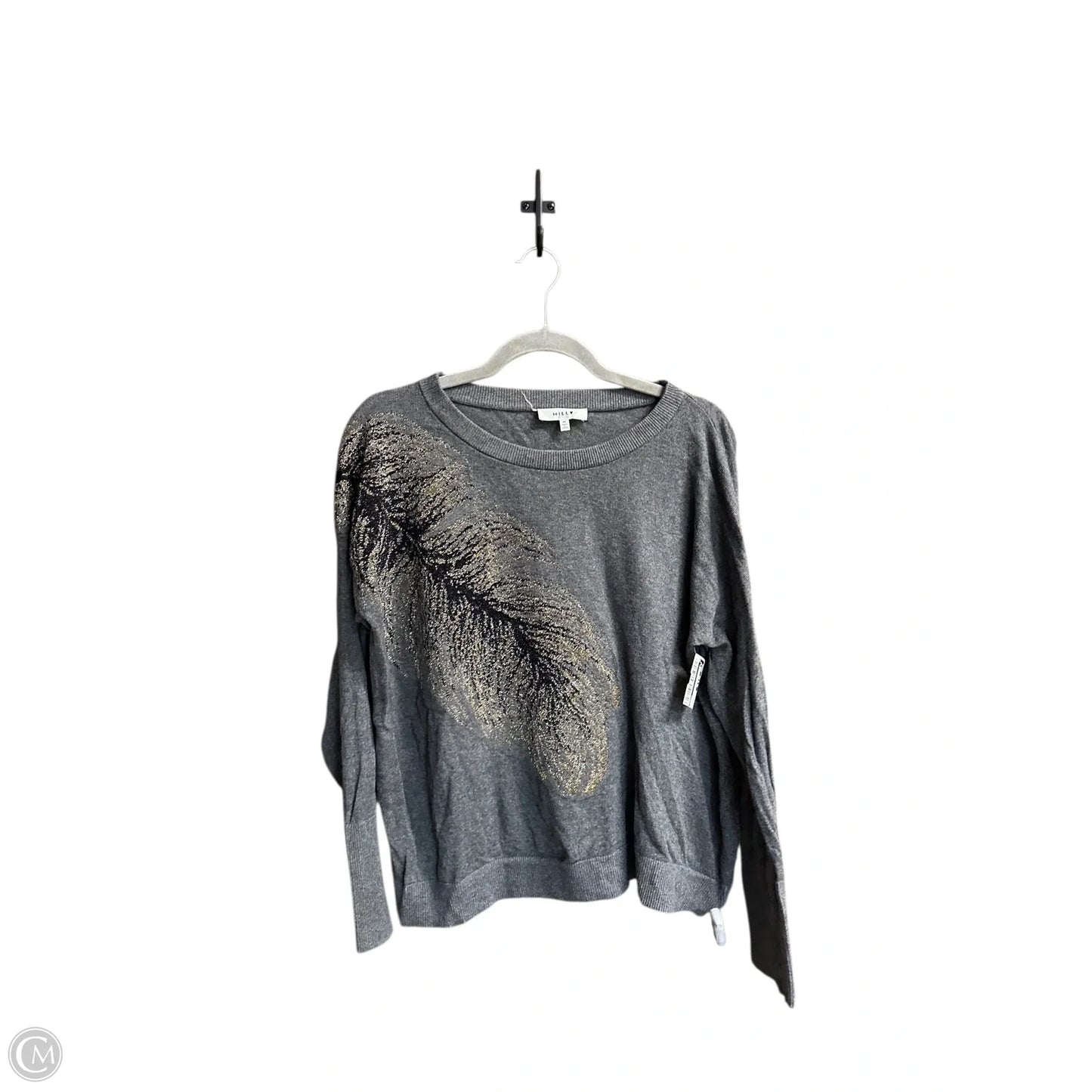Top Long Sleeve Designer By Milly In Grey, Size: M