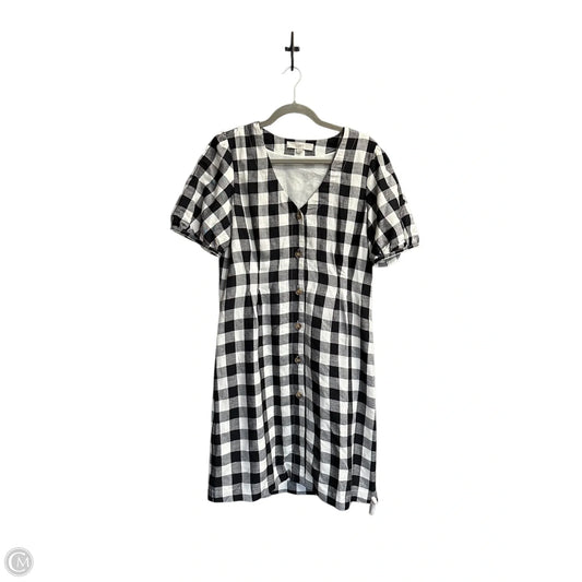 Dress Casual Midi By Loft In Checkered Pattern, Size: M