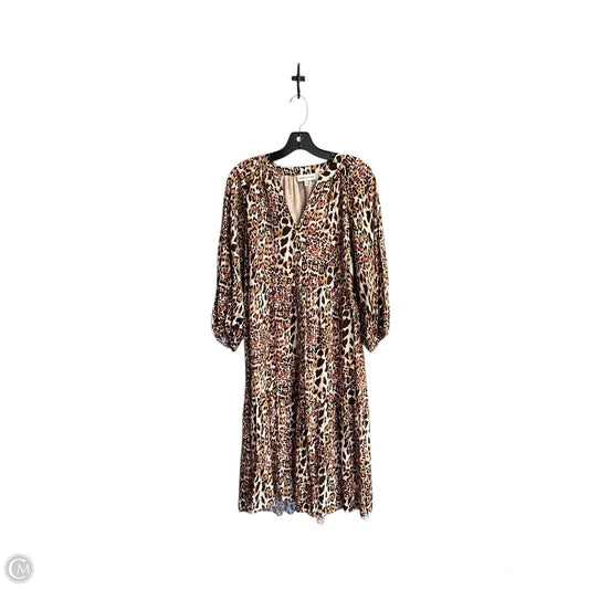 Dress Casual Midi By Gibson And Latimer In Animal Print, Size: M