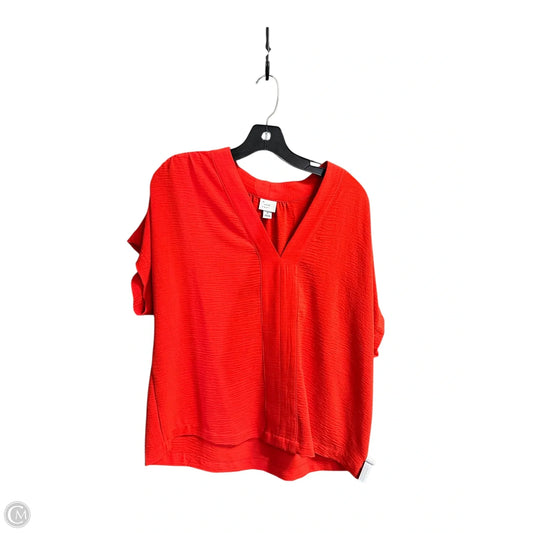 Top Short Sleeve By A New Day In Red, Size: M