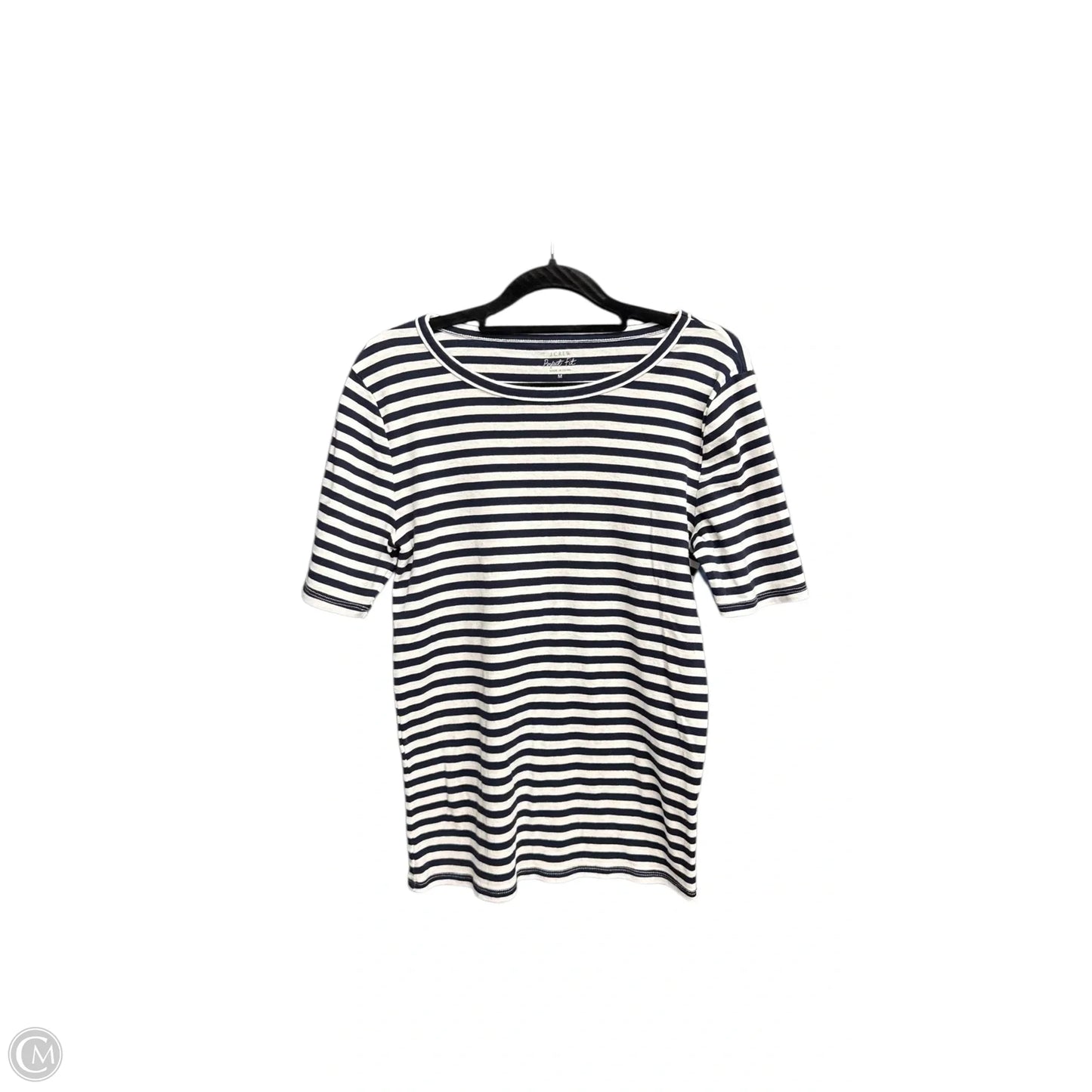 Top Short Sleeve By J. Crew In Striped Pattern, Size: M