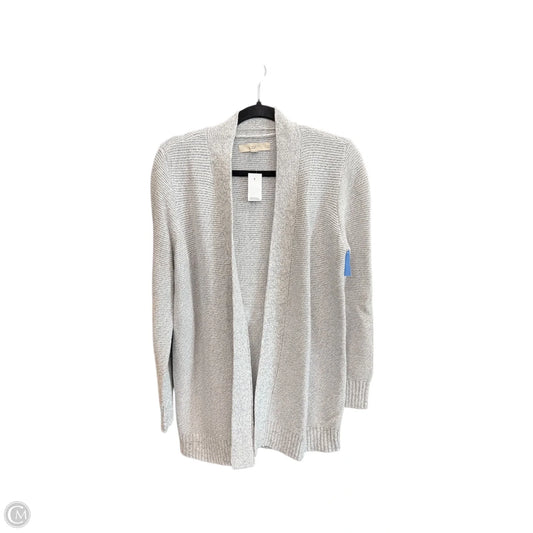 Sweater Cardigan By Loft In Grey, Size: S