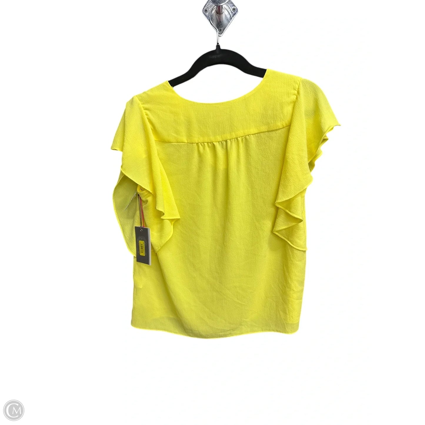 Top Short Sleeve By Vince Camuto In Yellow, Size: Xs