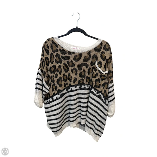 Top Short Sleeve By Jess Lea In Animal Print, Size: M