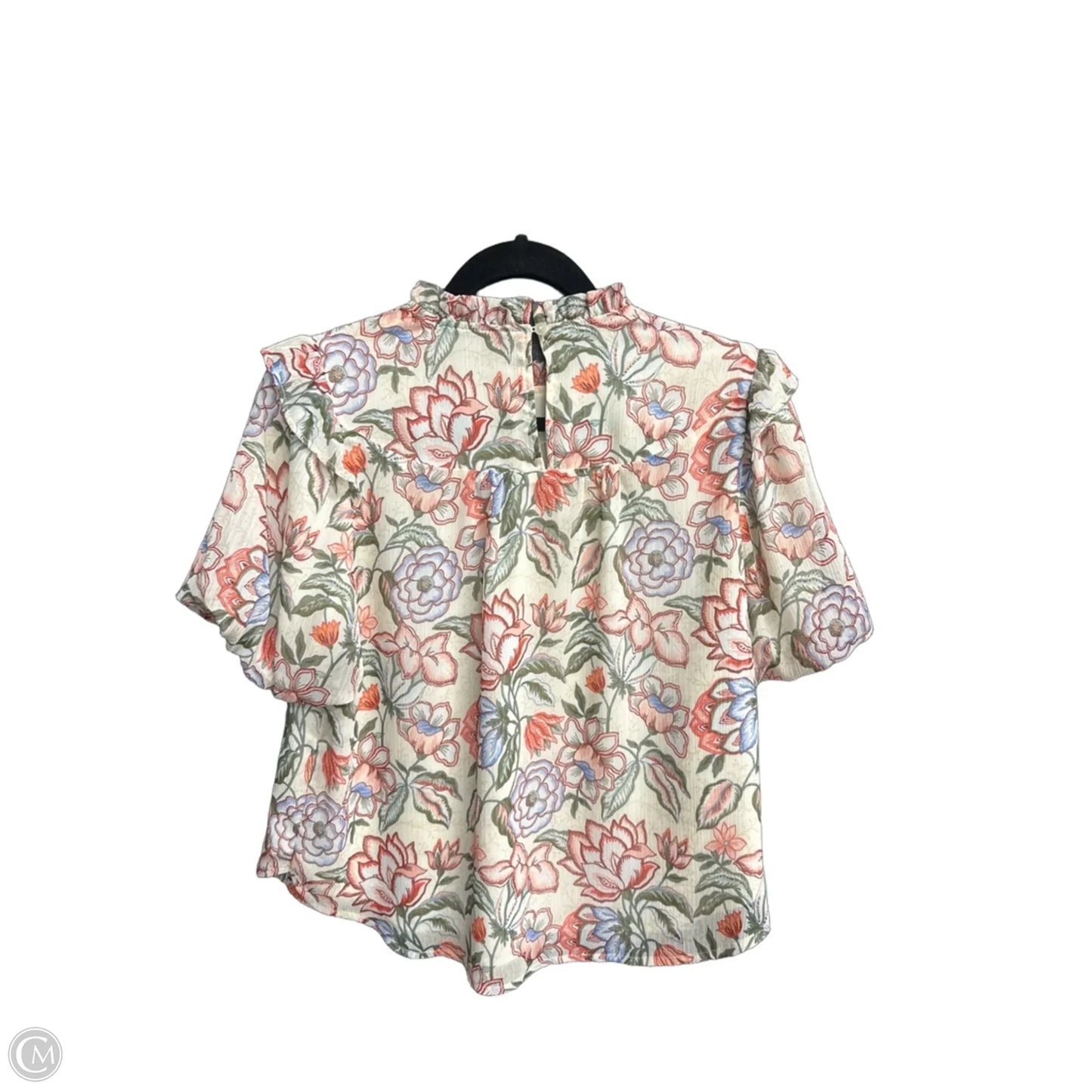Top Short Sleeve By Loft In Floral Print, Size: Sp