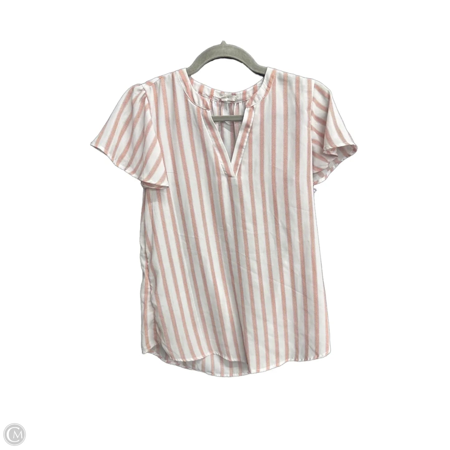 Top Short Sleeve By Maurices In Striped Pattern, Size: Xs