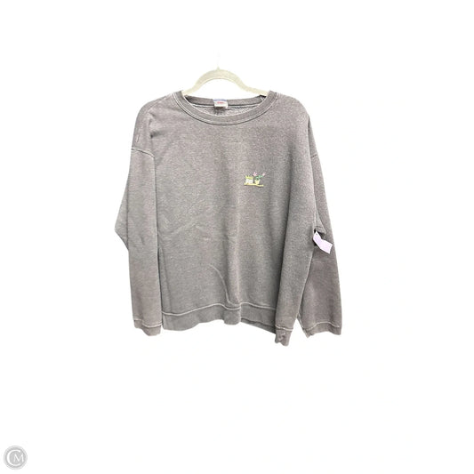 Sweatshirt Crewneck By Hanes In Grey, Size: M