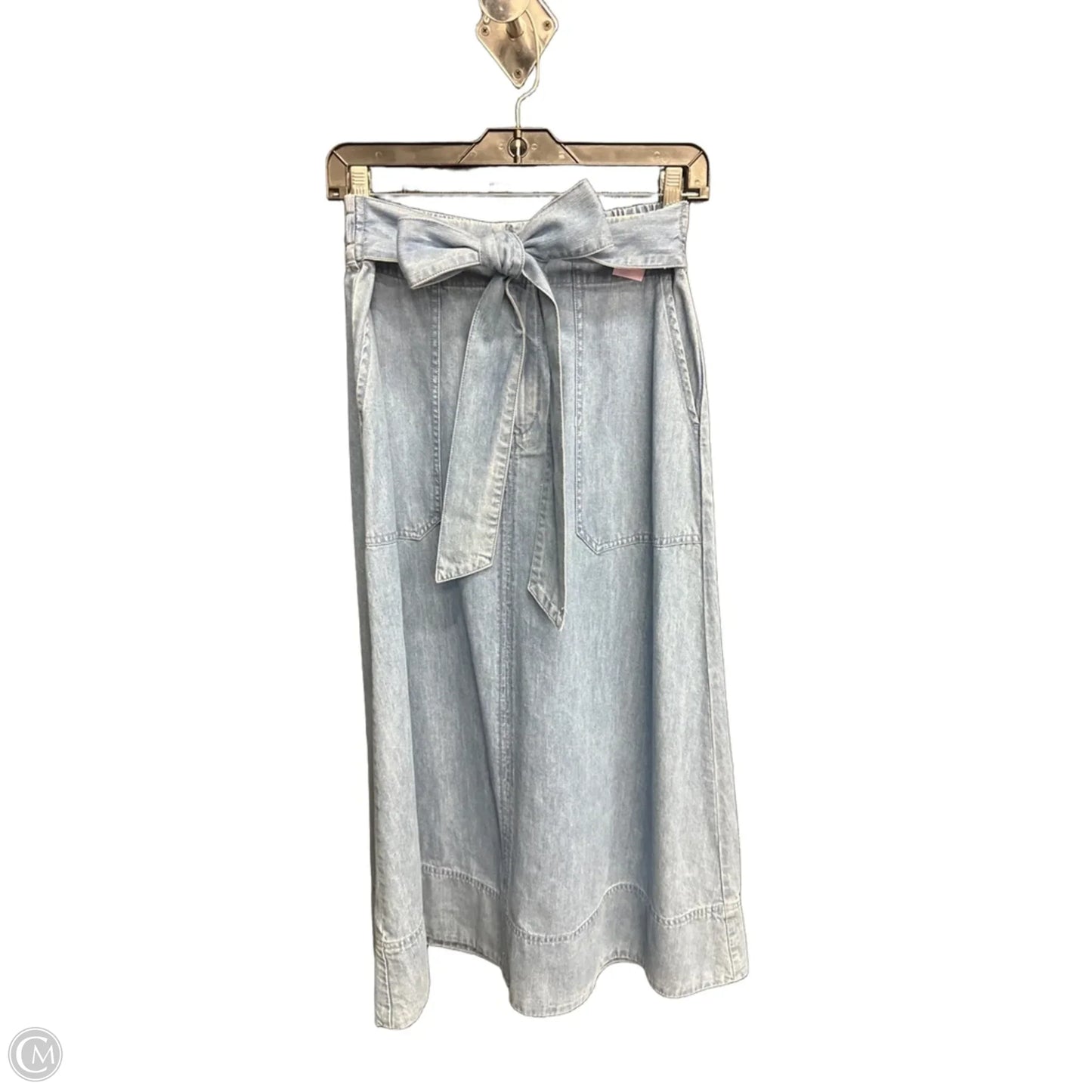 Skirt Midi By Universal Thread In Blue Denim, Size: 4