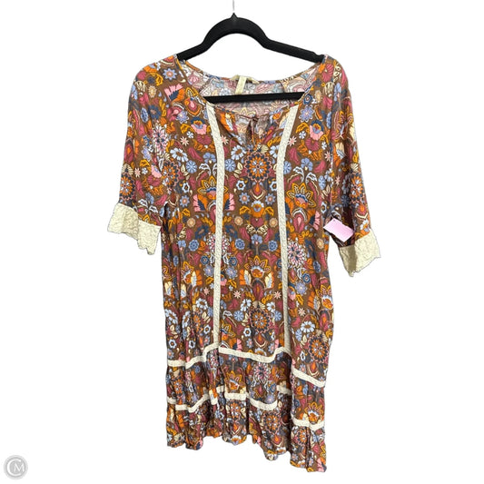 Dress Casual Short By Matilda Jane In Floral Print, Size: L