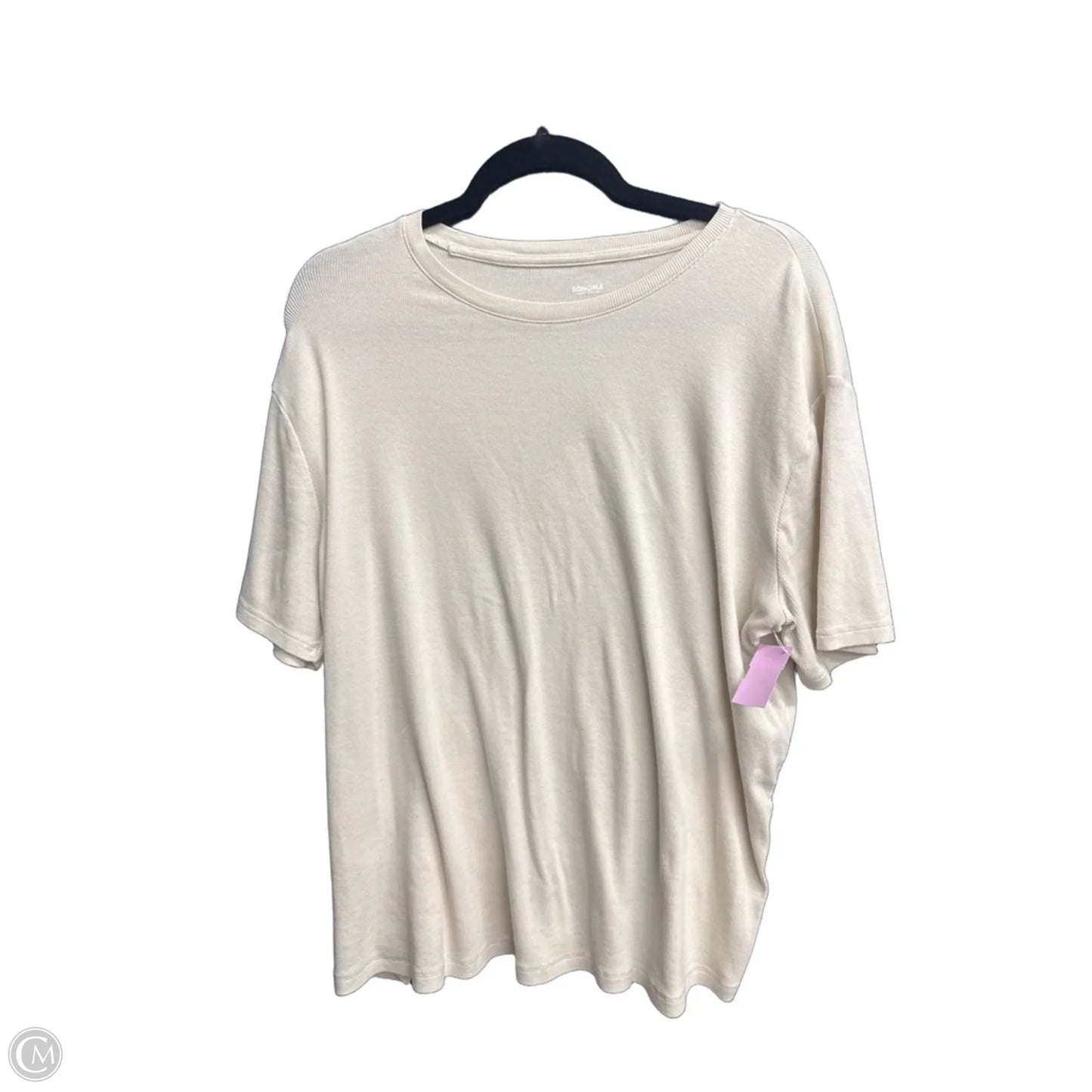 Top Short Sleeve Basic By Sonoma In Beige, Size: M