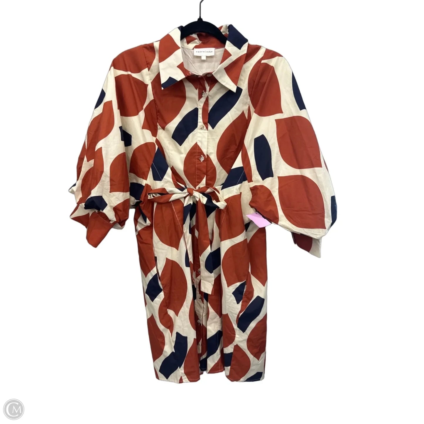 Dress Casual Short By Entro In Orange & Tan, Size: M