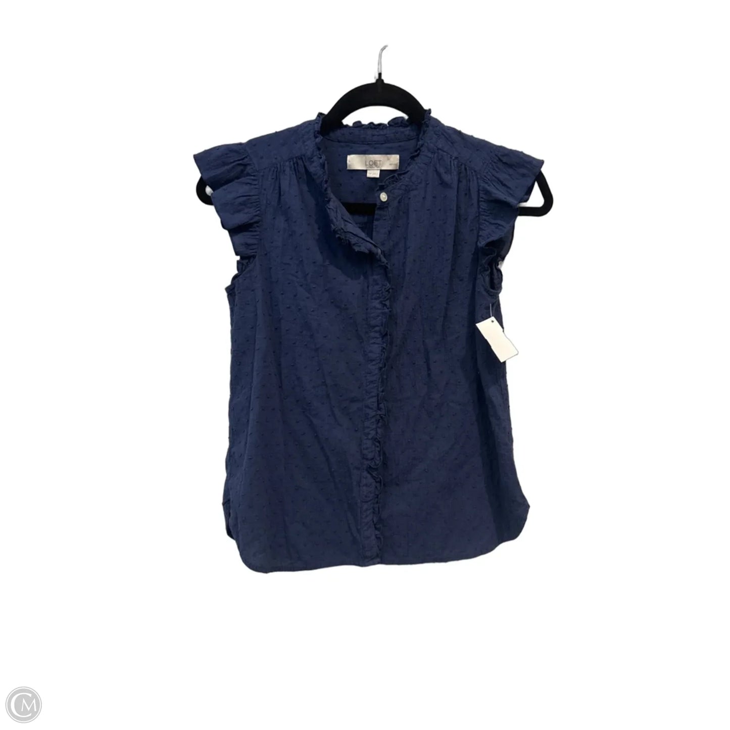 Top Sleeveless By Loft In Navy, Size: Xsp