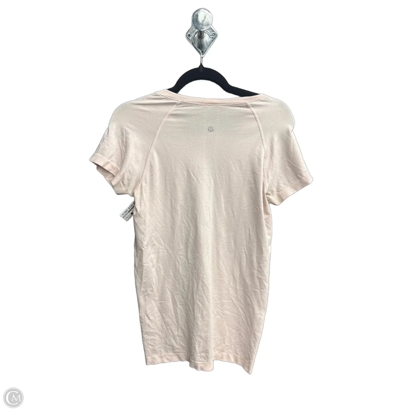 Athletic Top Short Sleeve By Lululemon In Pink, Size: M