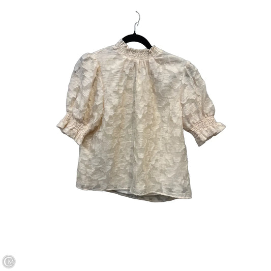 Blouse Short Sleeve By Thml In Ivory, Size: S