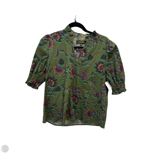 Blouse 3/4 Sleeve By Sugar Lips In Floral Print, Size: S