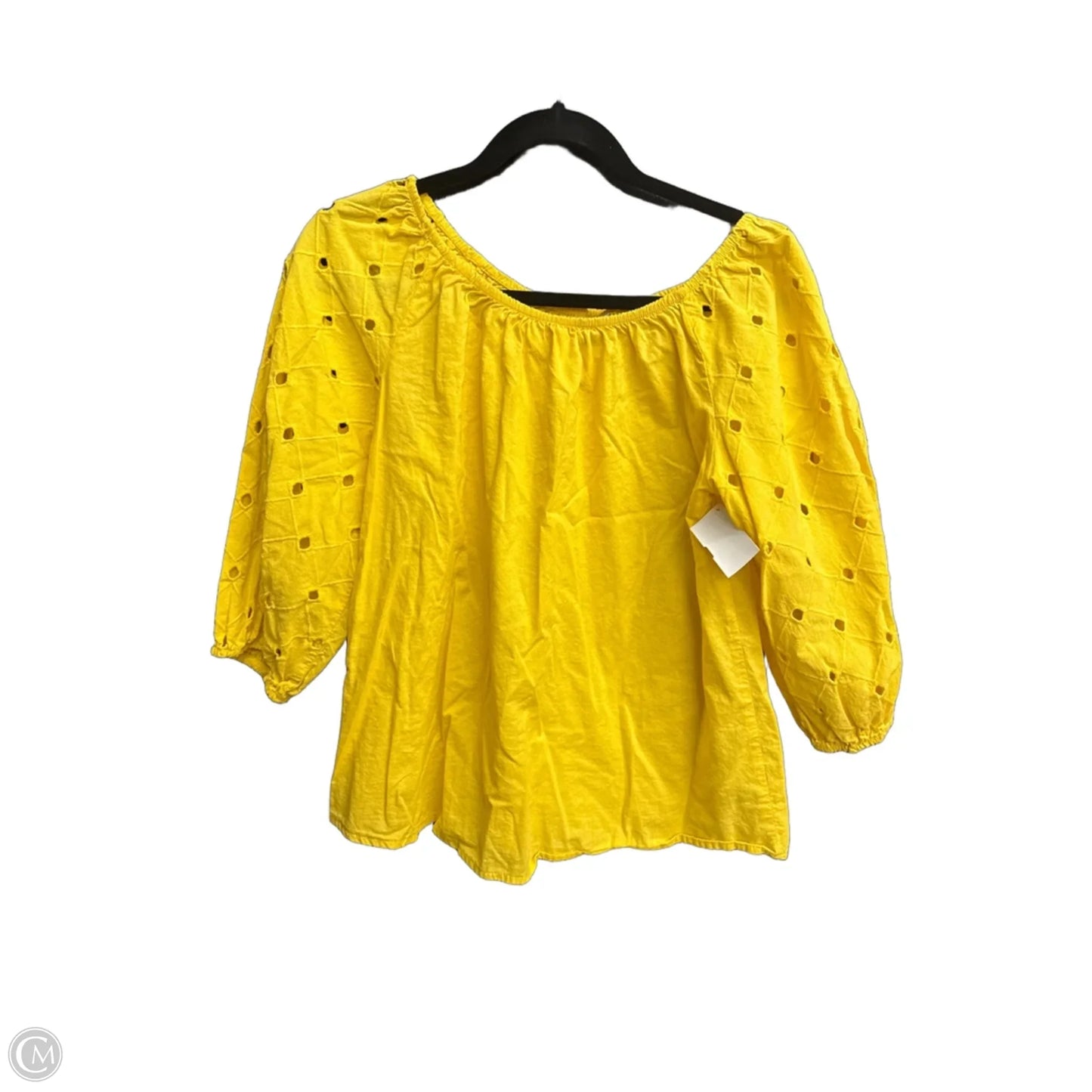 Top Long Sleeve By A New Day In Yellow, Size: Xs