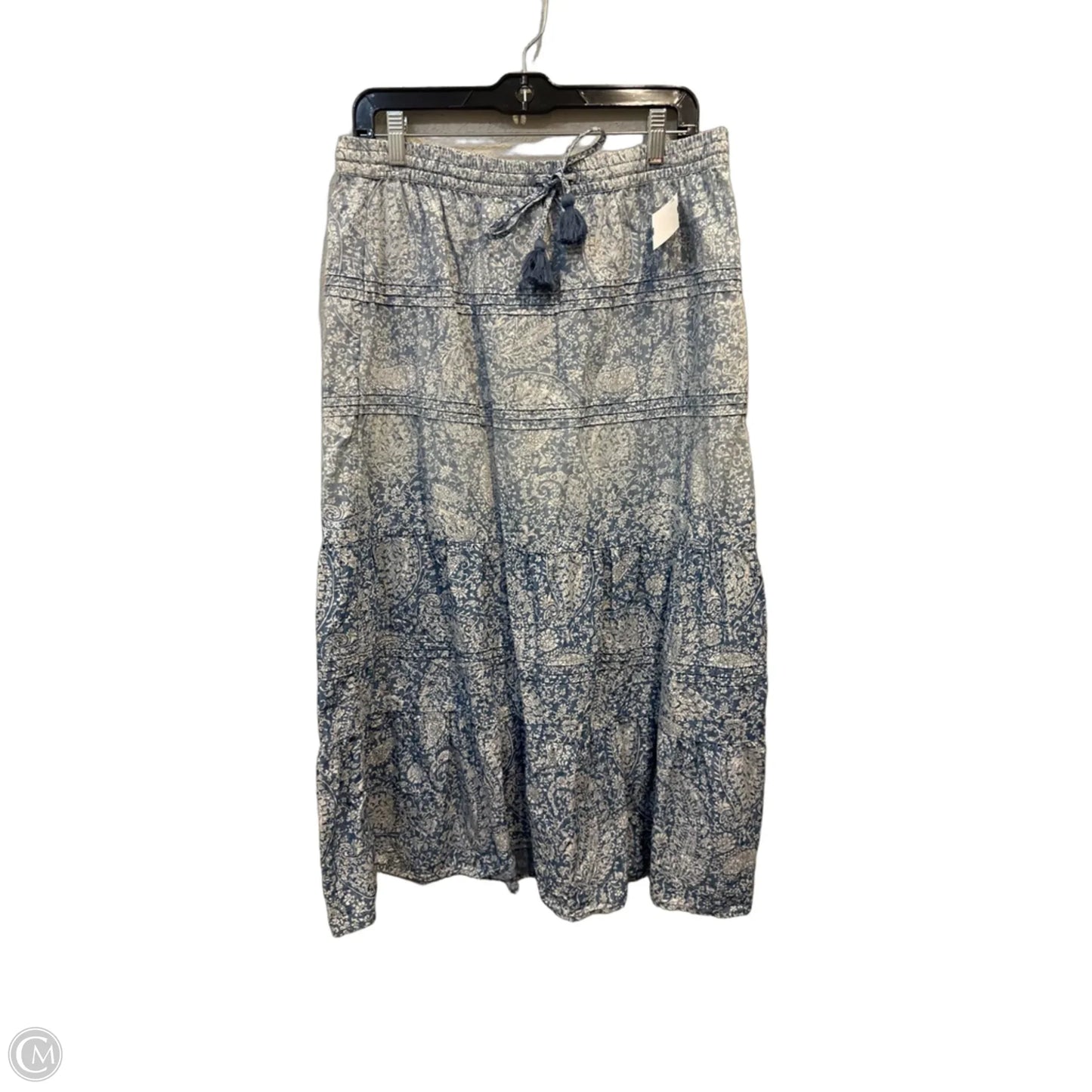 Skirt Midi By J. Jill In Blue & White, Size: 10