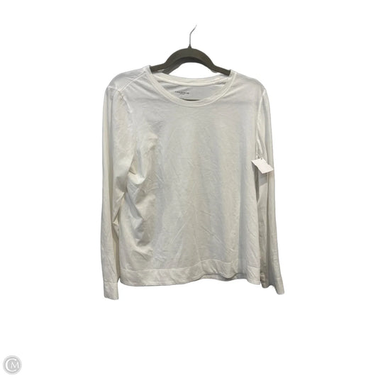 Top Long Sleeve Designer By Lafayette 148 In White, Size: L