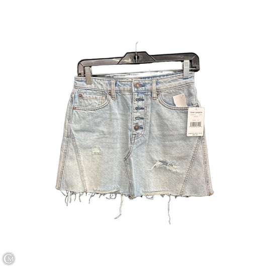 Skirt Mini & Short By Free People In Blue Denim, Size: 2
