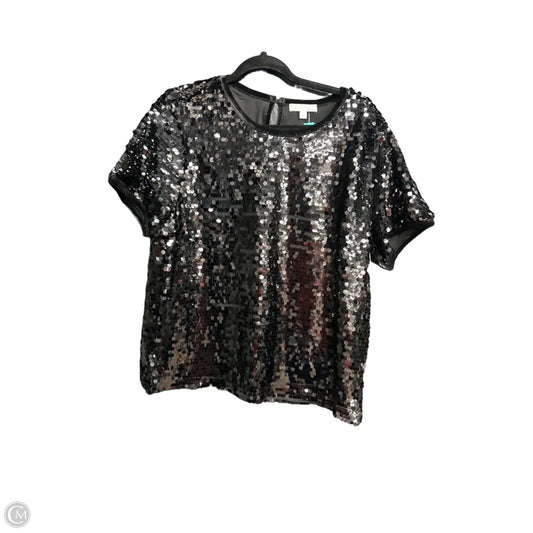 Top Short Sleeve By Design History In Black, Size: L